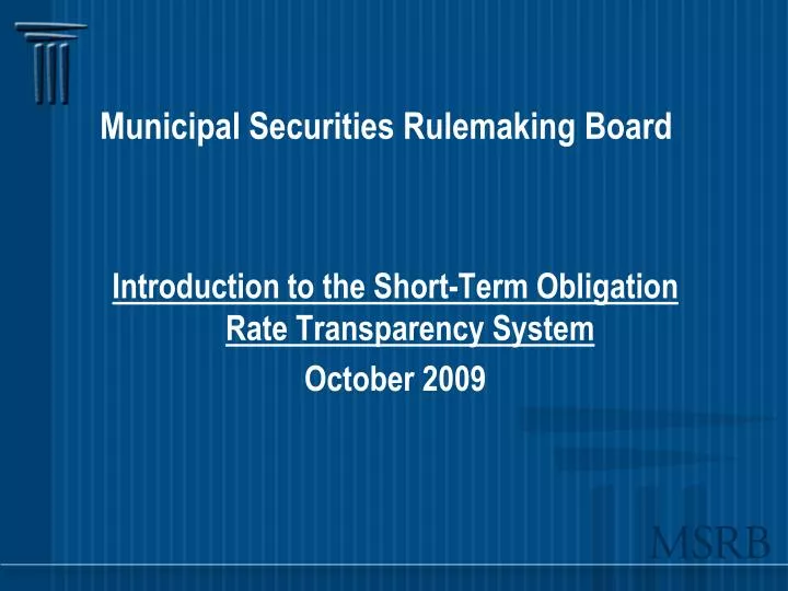 municipal securities rulemaking board
