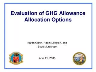 Evaluation of GHG Allowance Allocation Options