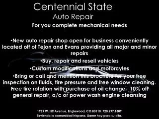 Centennial State Auto Repair