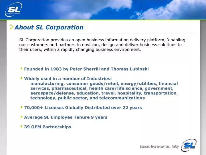 about sl corporation