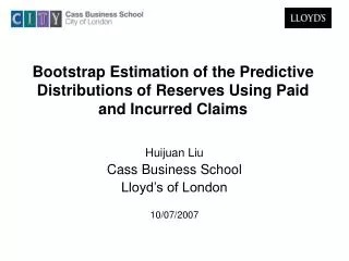 Bootstrap Estimation of the Predictive Distributions of Reserves Using Paid and Incurred Claims