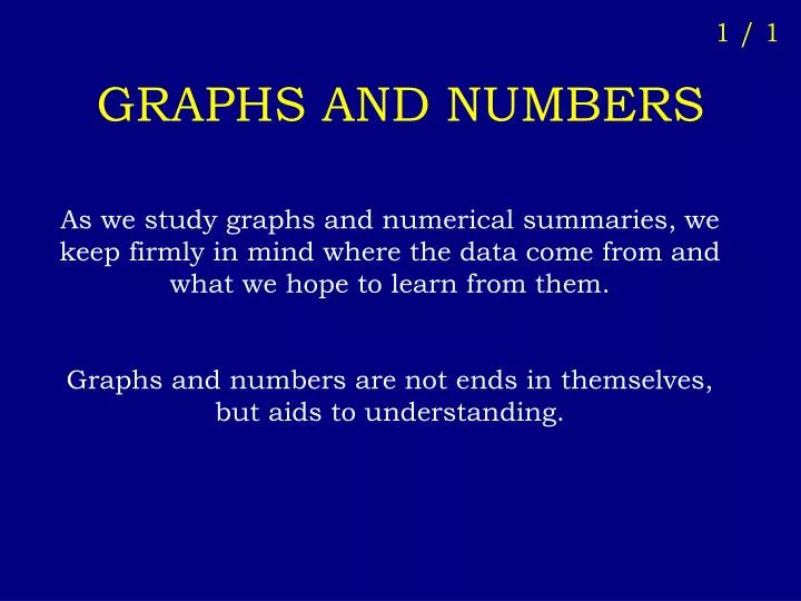 graphs and numbers