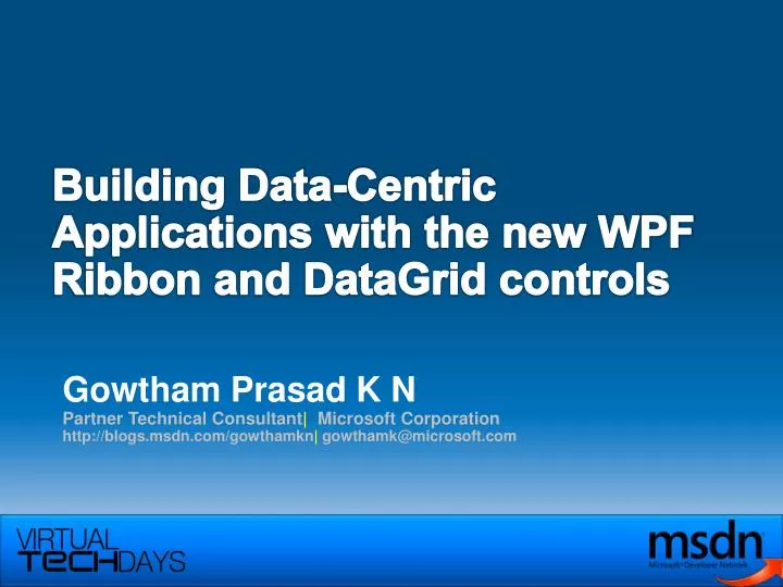 building data centric applications with the new wpf ribbon and datagrid controls