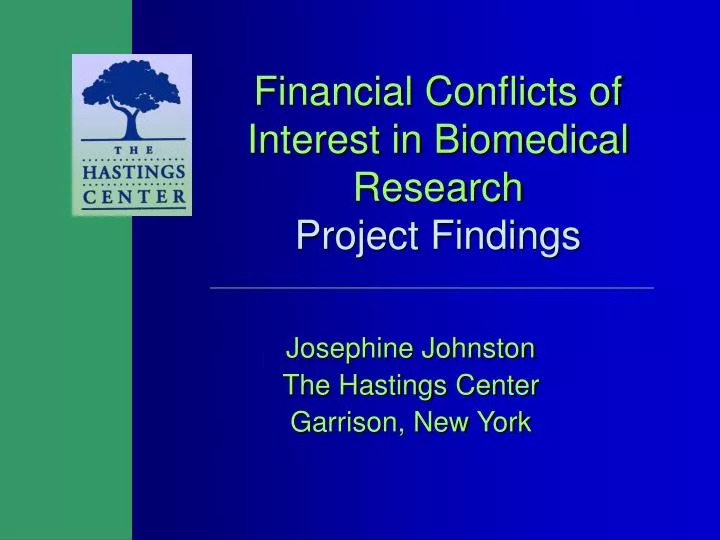 financial conflicts of interest in biomedical research project findings