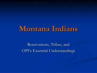 Montana Indians