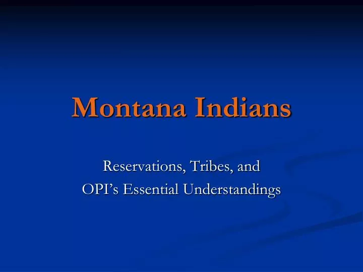 montana indians