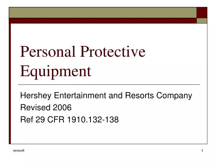 personal protective equipment