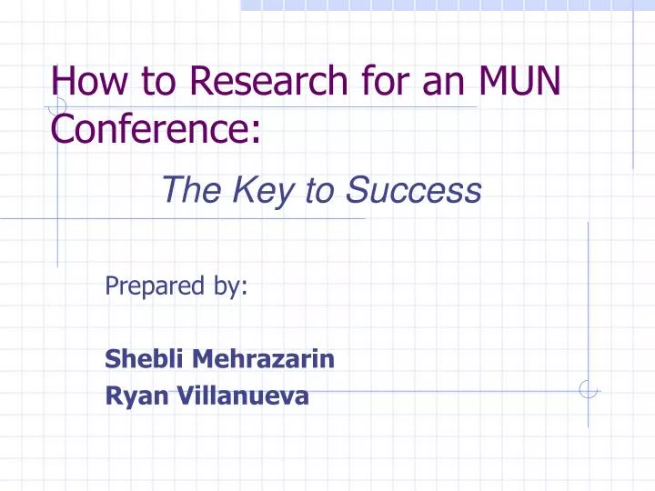 how to research for an mun conference