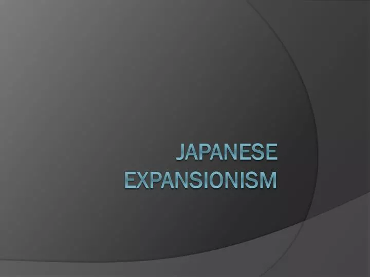 japanese expansionism