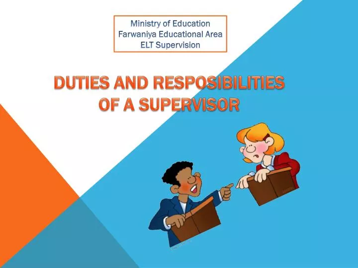duties and resposibilities of a supervisor