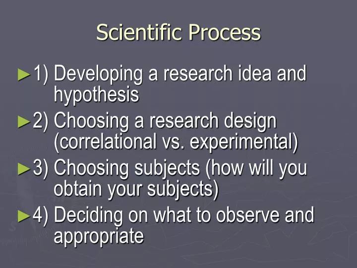 scientific process