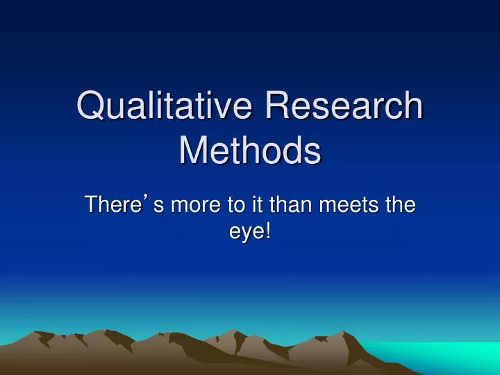 qualitative research methods