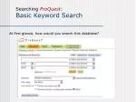 Searching ProQuest : Basic Keyword Search - slide 1