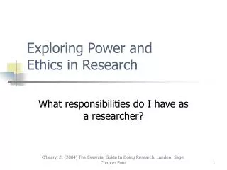 Exploring Power and Ethics in Research