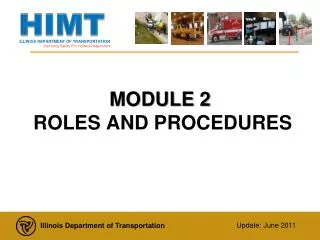 MODULE 2 ROLES AND PROCEDURES