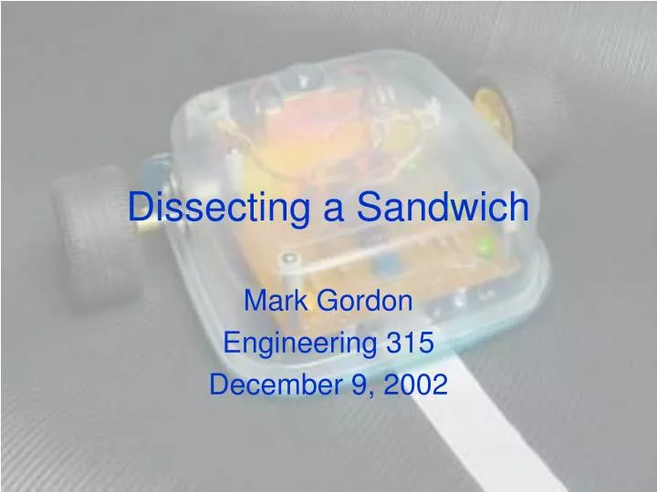 dissecting a sandwich