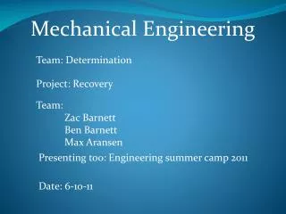 Mechanical Engineering