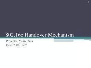 802 16e handover mechanism