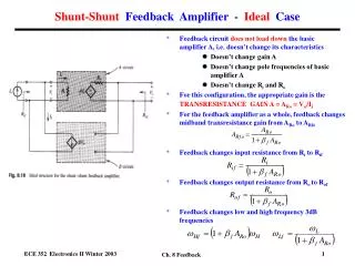 Shunt-Shunt Feedback Amplifier - Ideal Case