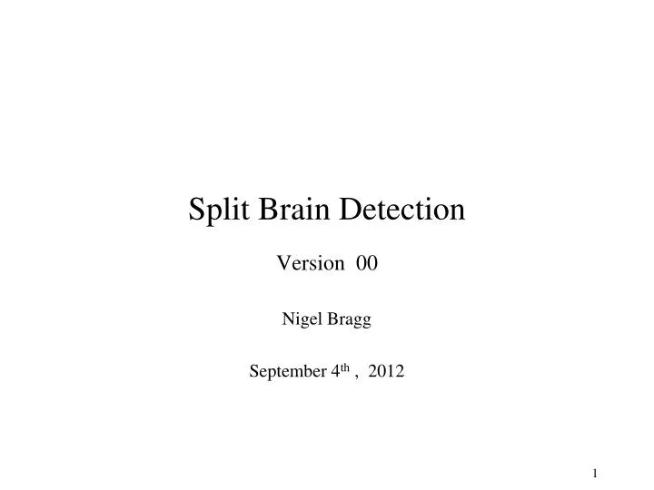 split brain detection version 00