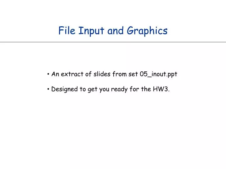 file input and graphics