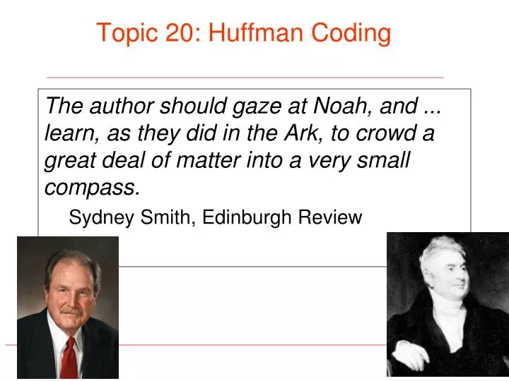 topic 20 huffman coding