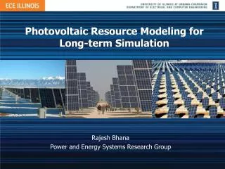 Photovoltaic Resource Modeling for Long-term Simulation