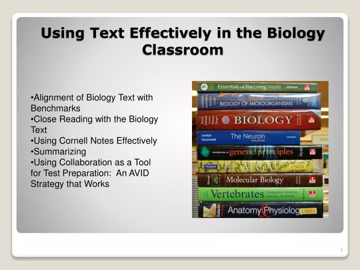 using text effectively in the biology classroom