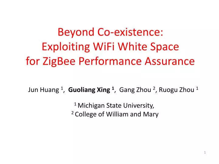 beyond co existence exploiting wifi white space for zigbee performance assurance