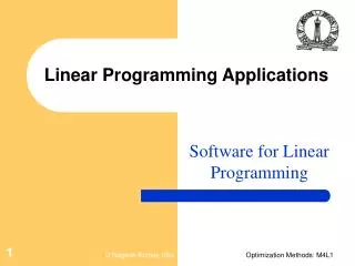 Linear Programming Applications