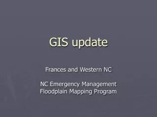 GIS update