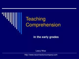 Teaching Comprehension