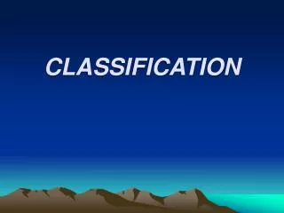 classification
