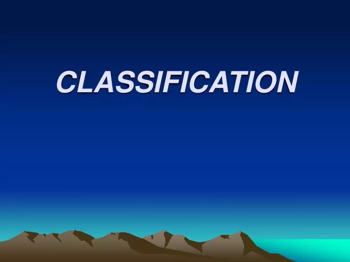 classification