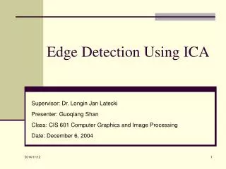 Edge Detection Using ICA
