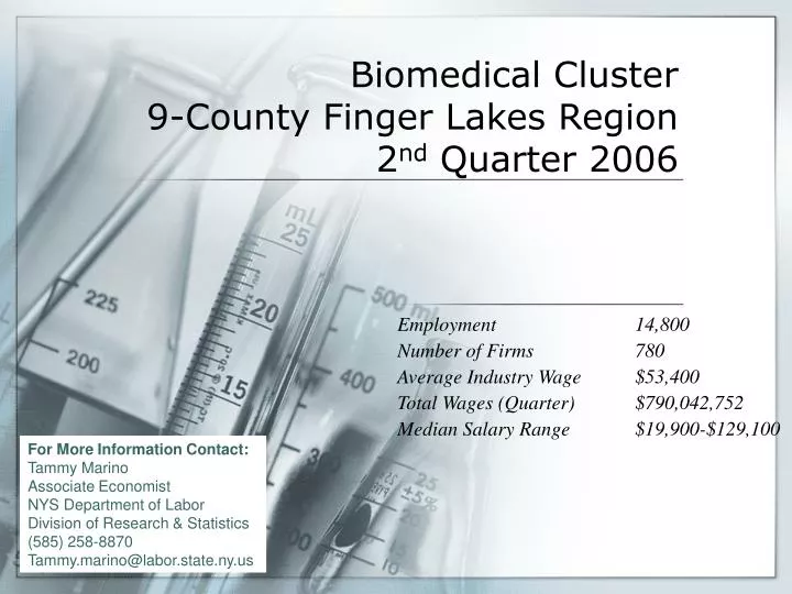 biomedical cluster 9 county finger lakes region 2 nd quarter 2006