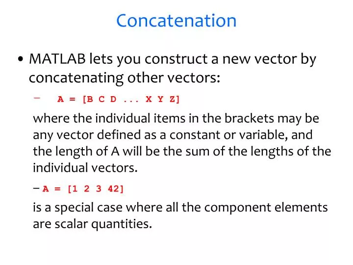 concatenation