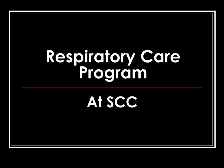 respiratory care program