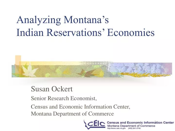 analyzing montana s indian reservations economies