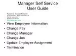 Manager Self Service User Guide - slide 1