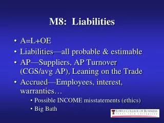M8: Liabilities
