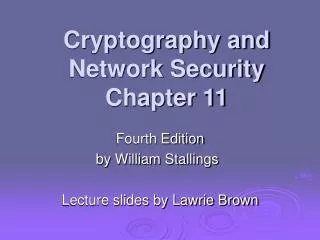 cryptography and network security chapter 11