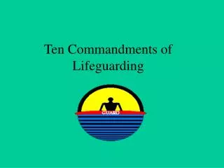 Ten Commandments of Lifeguarding
