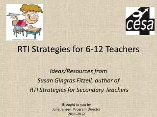 RTI Strategies for 6-12 Teachers