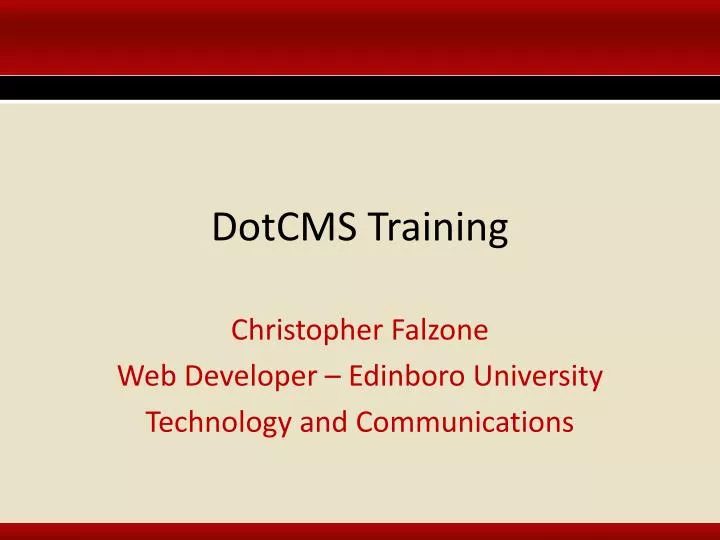 dotcms training