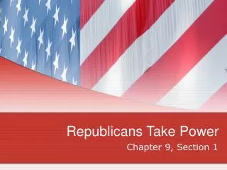 Republicans Take Power