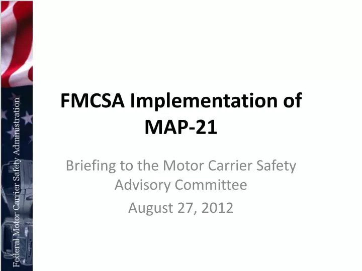 fmcsa implementation of map 21
