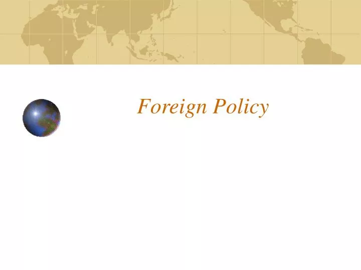 foreign policy