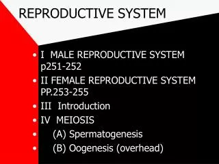 REPRODUCTIVE SYSTEM