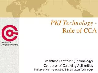 PKI Technology - Role of CCA